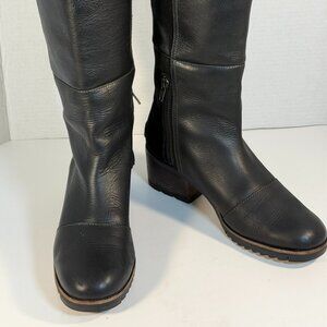 WOMEN'S SIZE 8 Black leather Sorel Boots